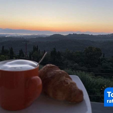 Schoenes Familienappartement In Pelekas, Corfu Mit Meerblick Ngoại thất bức ảnh