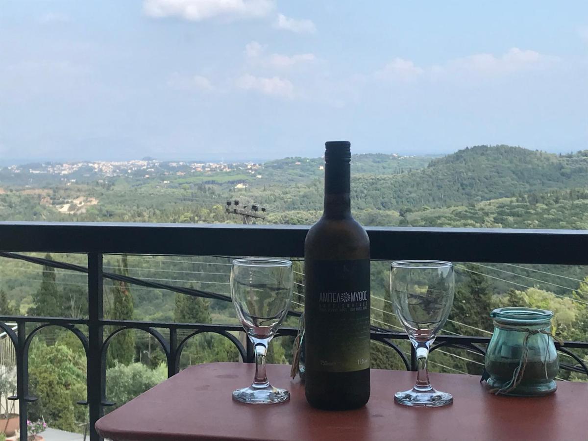 Schoenes Familienappartement In Pelekas, Corfu Mit Meerblick Ngoại thất bức ảnh