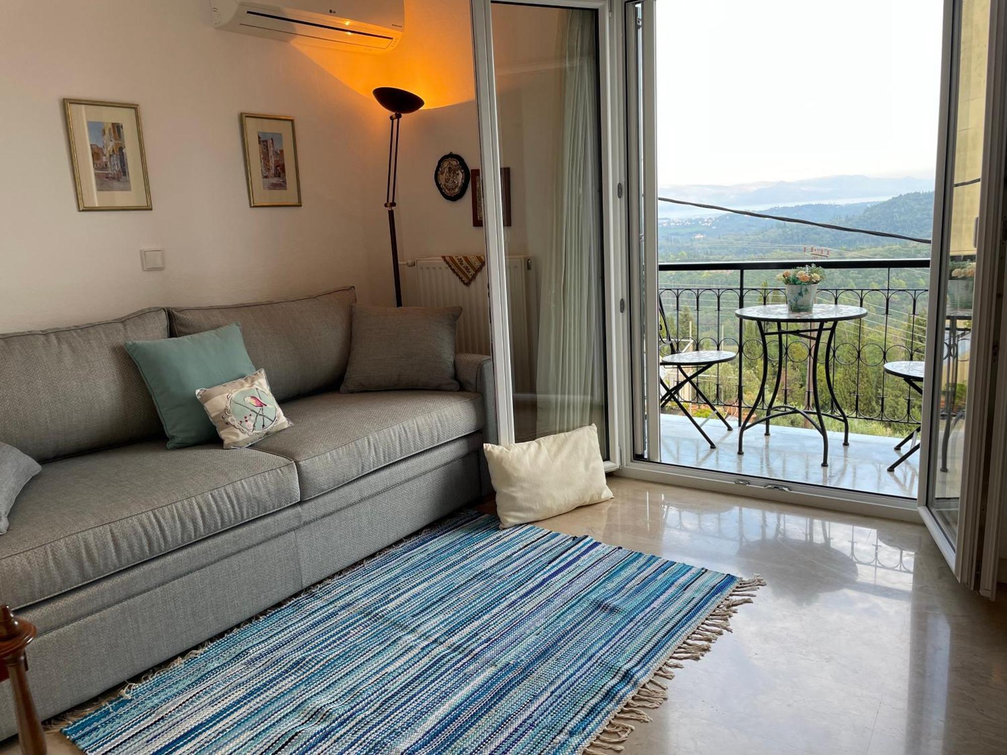 Schoenes Familienappartement In Pelekas, Corfu Mit Meerblick Ngoại thất bức ảnh